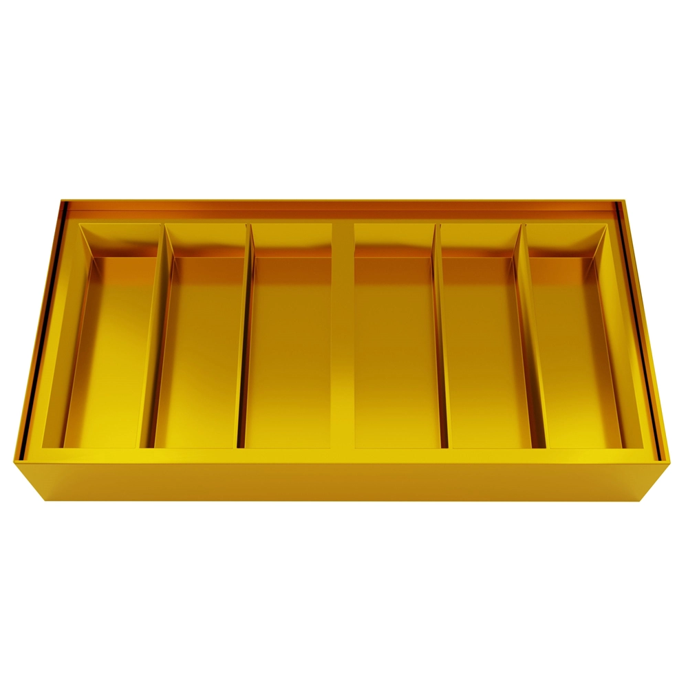 6 Large Compartments Premium Gold Sweet Box | 18 Sweets