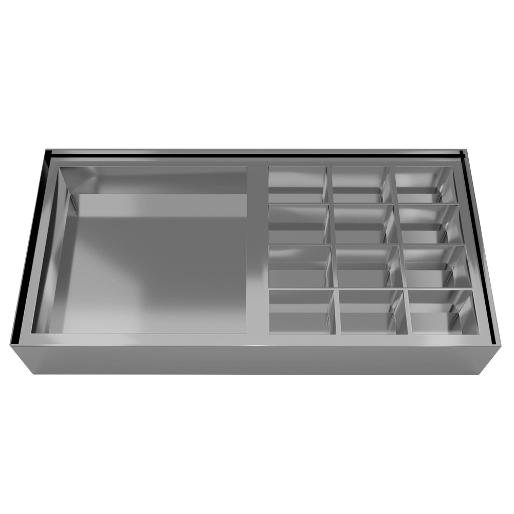 12 Small and 1 Large Compartment Premium Silver Gift Box