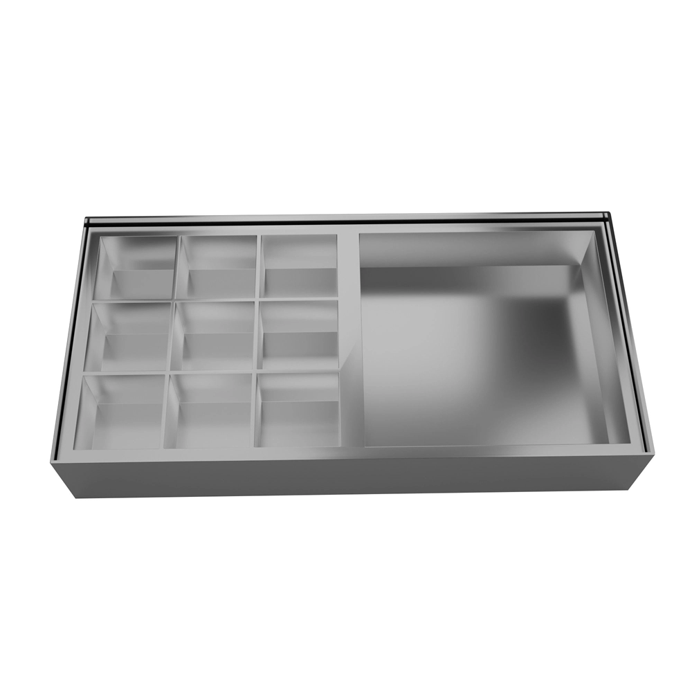 9 Small + 1 Large Compartments Premium Silver Gift Box | 9 Sweets and 100G Namkeen |