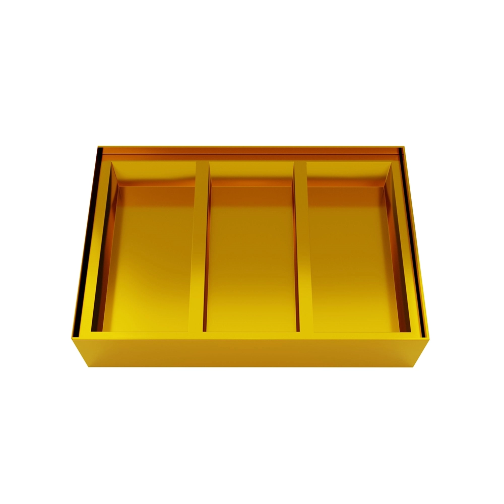 3 Compartments Premium Gold Dry Fruit Box | Premium Looking, Budget Friendly
