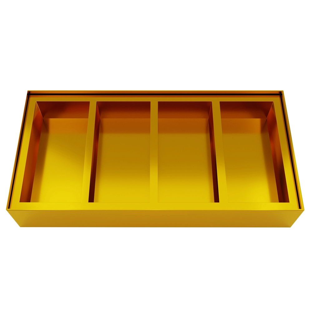 4 x 75 Grams Premium Gold 4 Compartments Dry Fruit Gift Box | Personalize