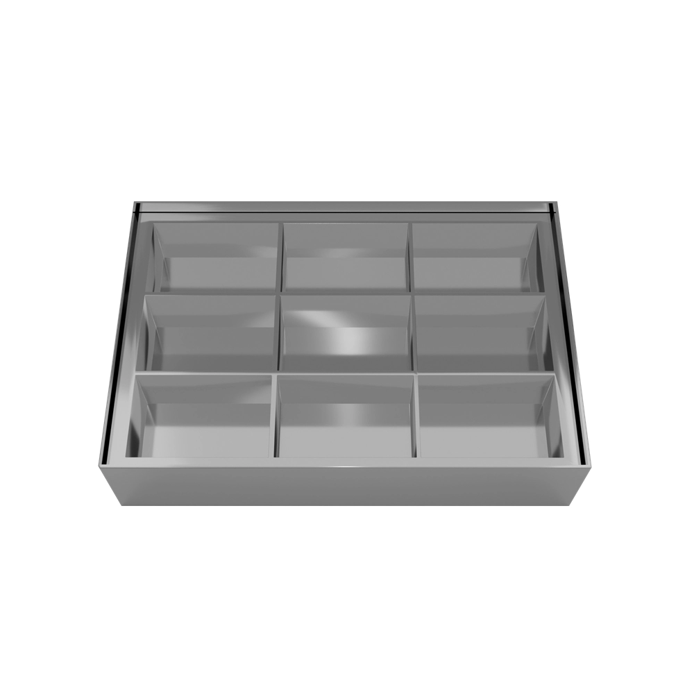 9 Compartments Premium Silver Gift Box | Sweets | Dry Fruit Bites | Chocolates