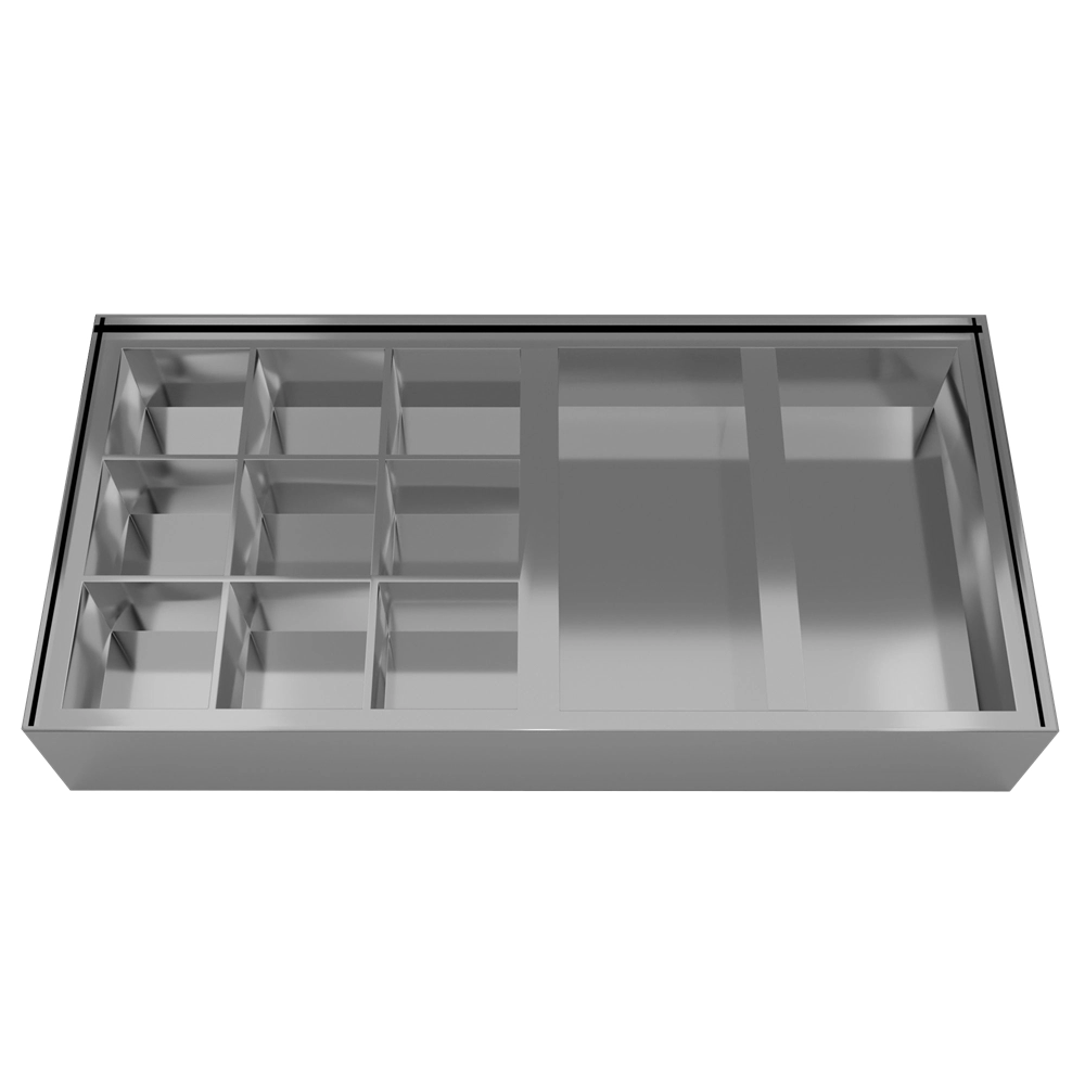 9 Small + 2 Large Compartments Luxury Silver Box | Dry Fruit Bite and 2x75G Dry Fruit