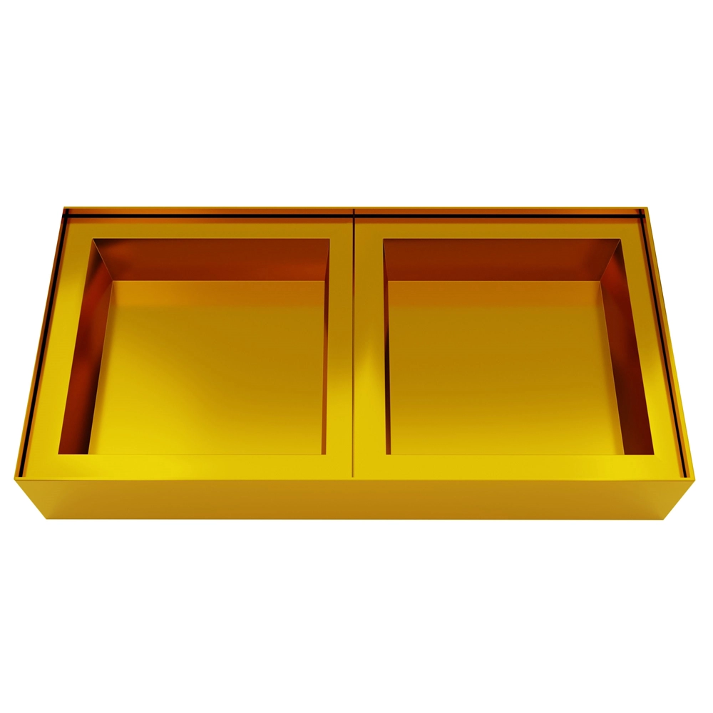 2 Large Compartments Premium Gold Gift Box | Classy Design | Pack Anything