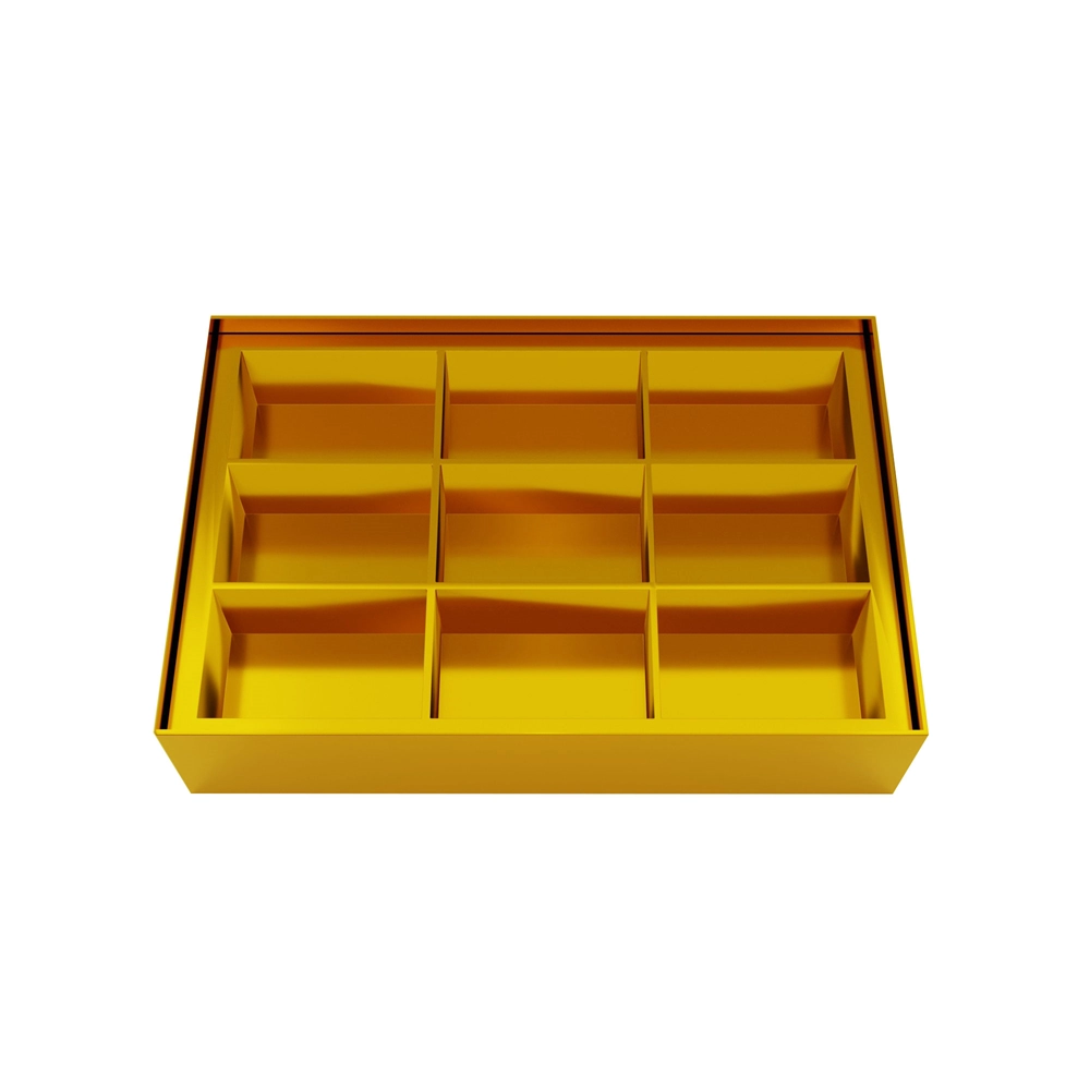 9 Compartments Premium Gold Gift Box | Sweets | Dry Fruit Bites | Chocolates