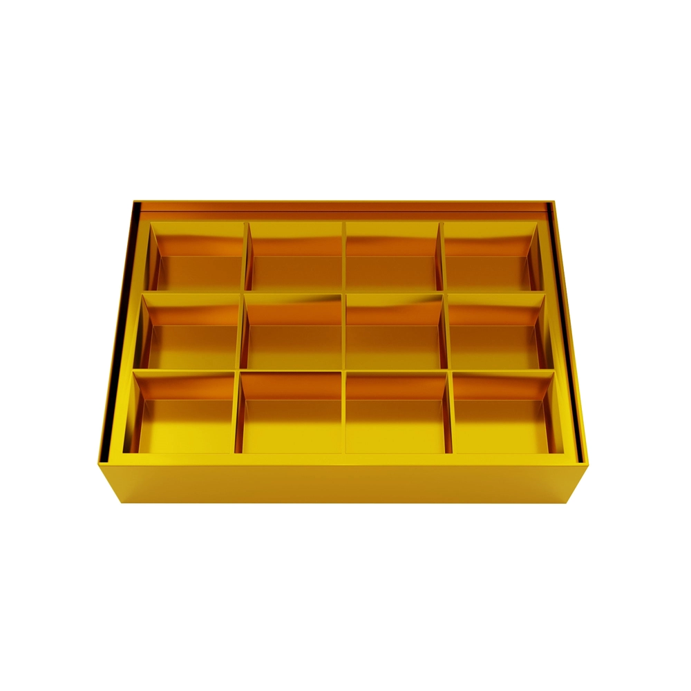 9 Compartments Luxury Gold Gift Box | Sweets | Dry Fruit Bites | Chocolates