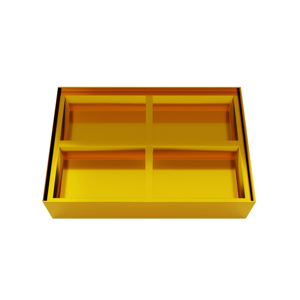 4 Compartments Premium Gold 4 x 50G Dry Fruit Gift Box | Personalize