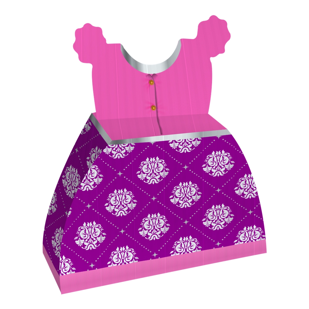 Luxury Gown Style Silver Gift Box | Kanchipuram Saree Design | Many Uses