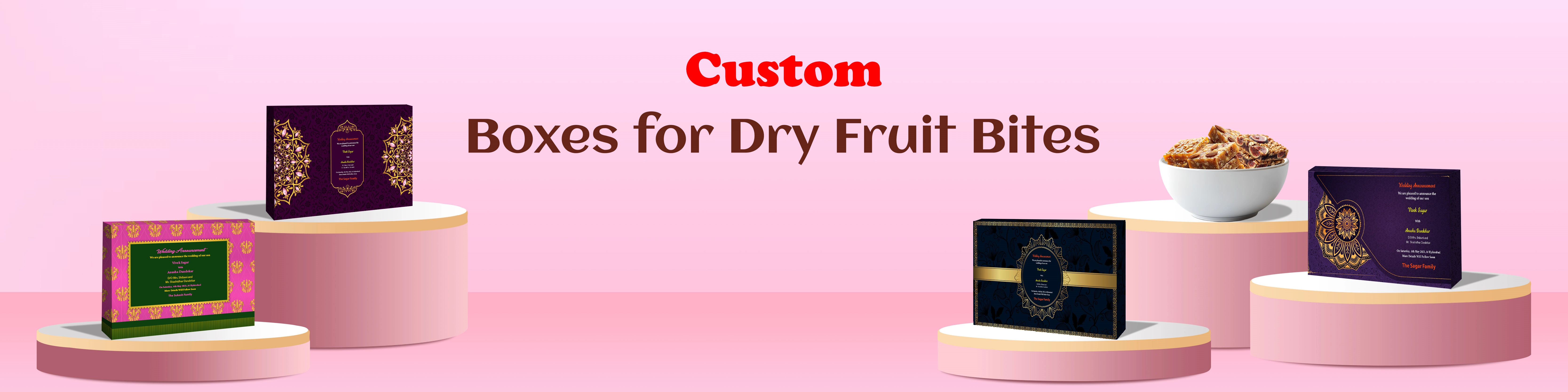 Buy Dry Fruit Bites Boxes Online | Food-Safe, Customizable & Stylish – ZBox.in