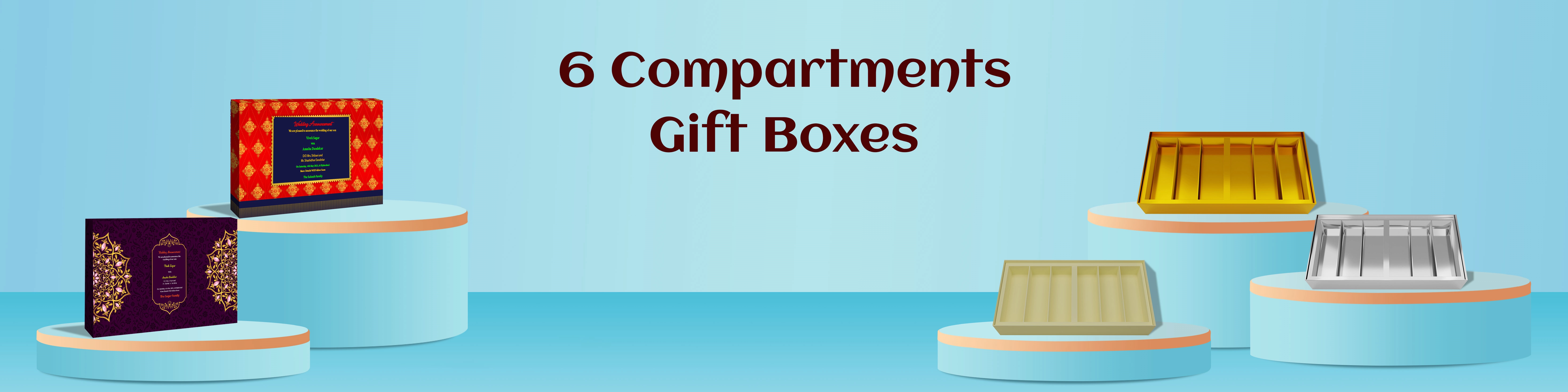 6 Compartments Gift Boxes | Elegant, Food-Safe Packaging – ZBox