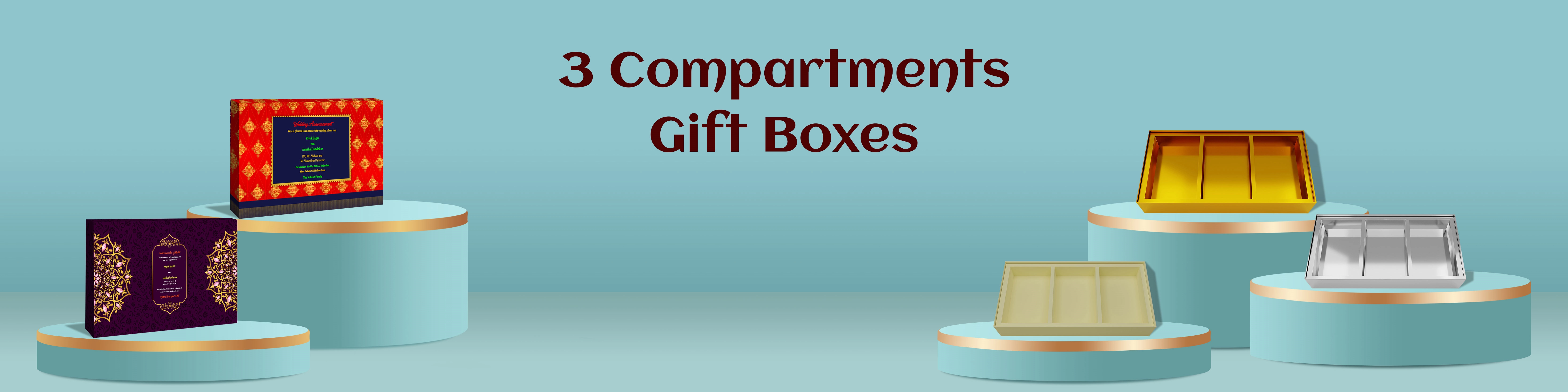 3 Compartments Gift Boxes | Elegant Packaging for Sweets & Treats – ZBox