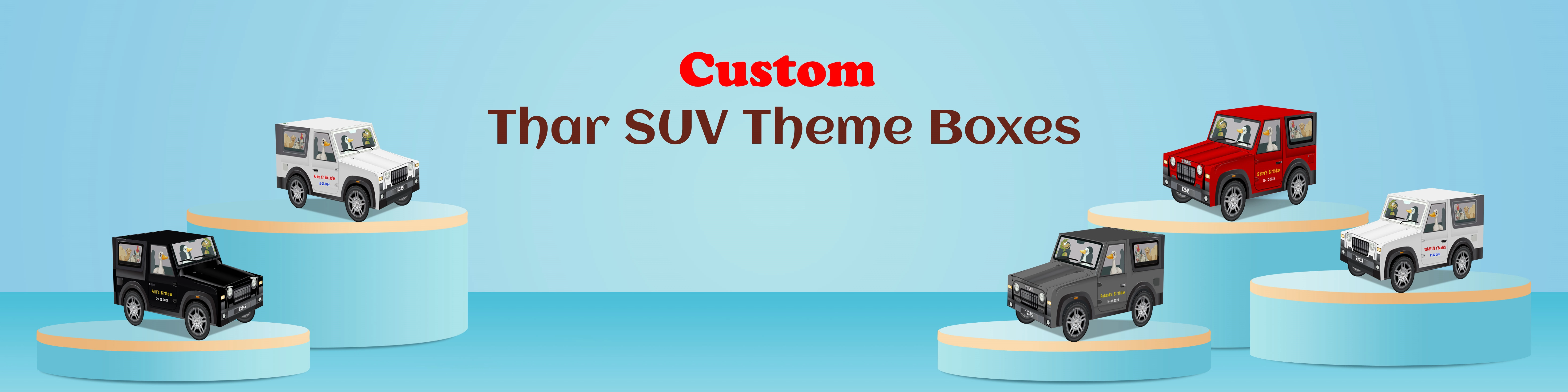 Buy Thar SUV Shaped Gift Boxes Online – Jeep Style Return Gifts | ZBox